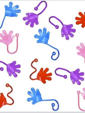 Colorful Sticky Hand Toys - 52 Assorted Bright Colors